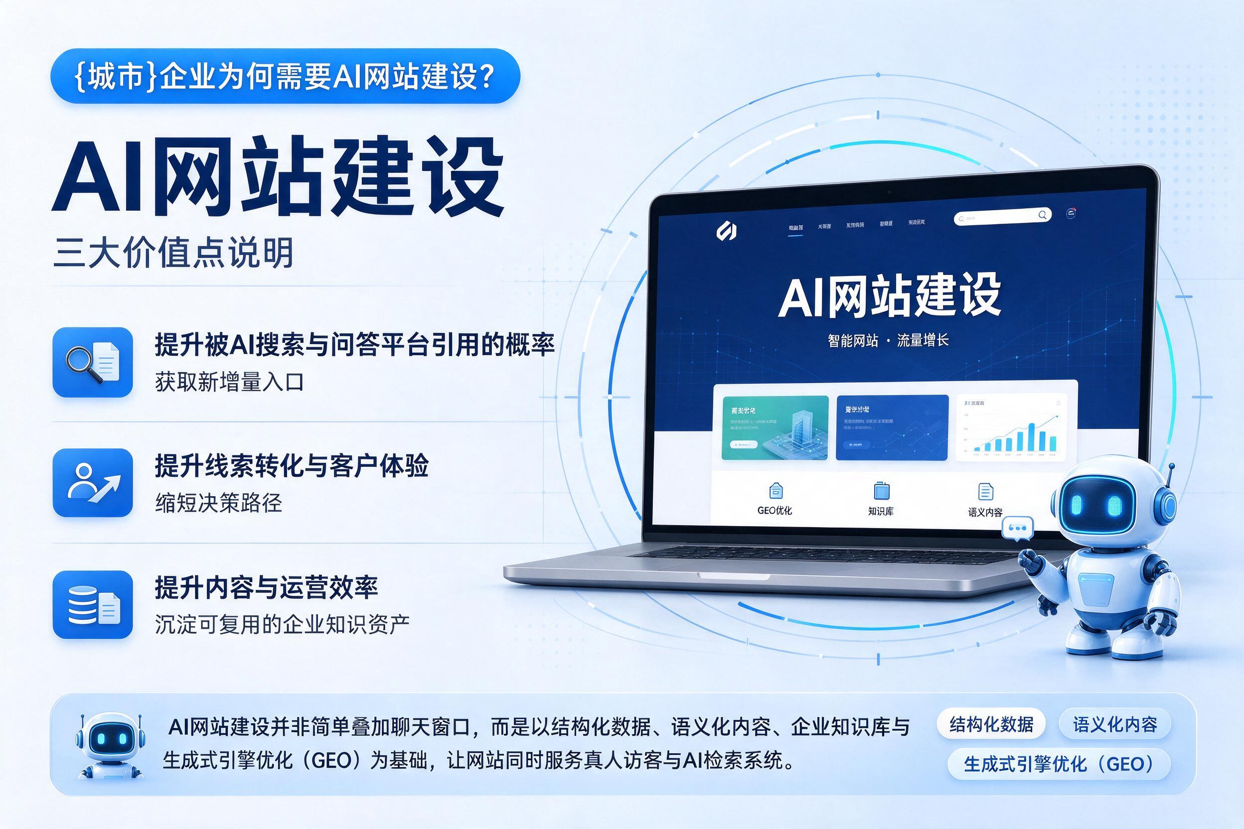 睢宁企业为何需要AI网站建设？三大价值点说明